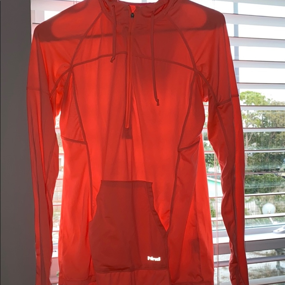 neon pink quarter zip